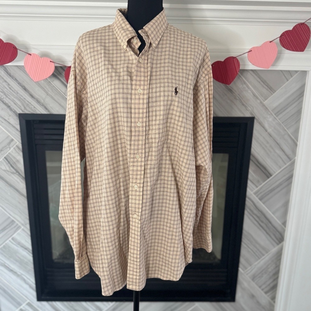 Ralph Lauren Blake Plaid Button Down Long Sleeve‎ Shirt XL